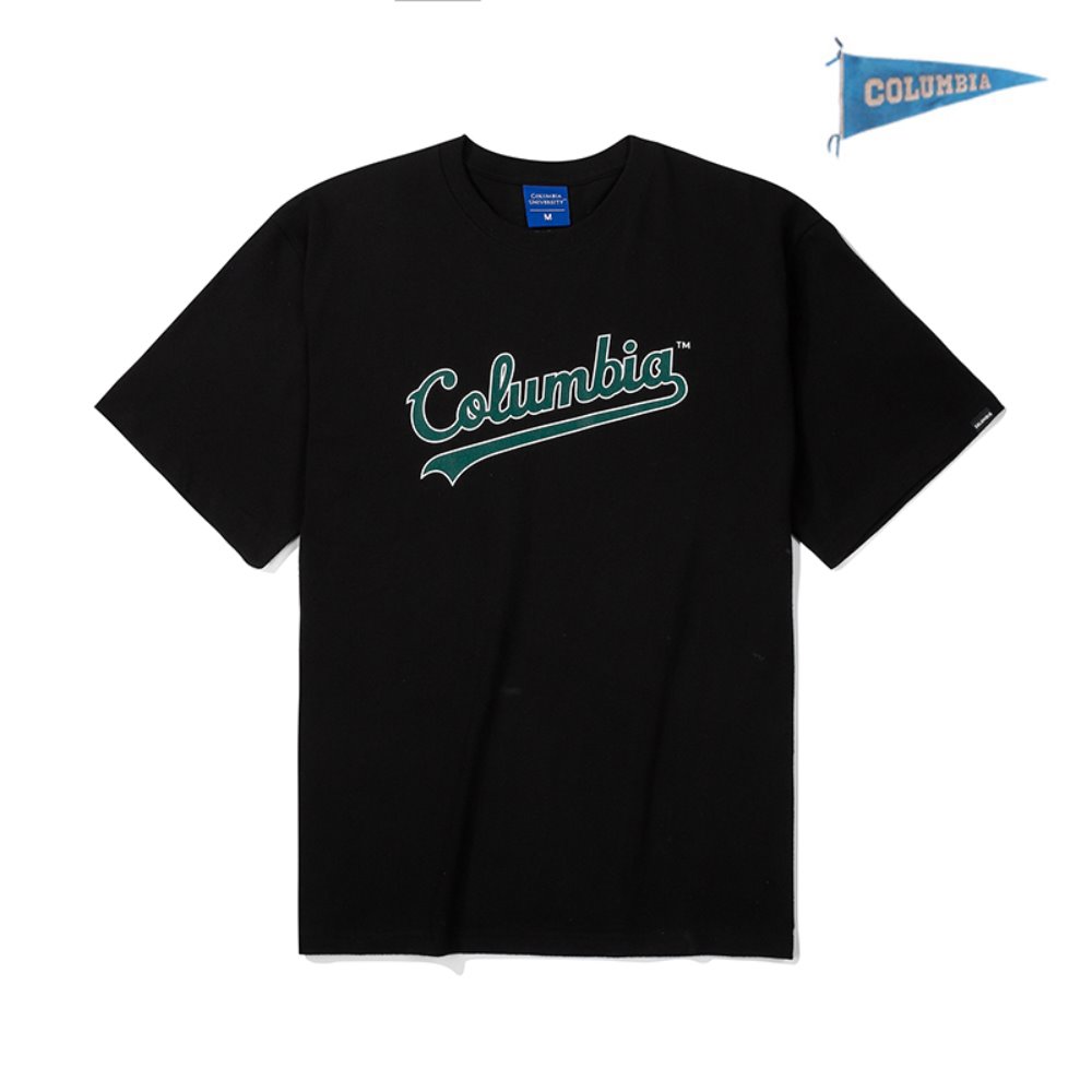 [컬럼비아 유니버시티] 컬럼비아 테일로고 티셔츠 블랙