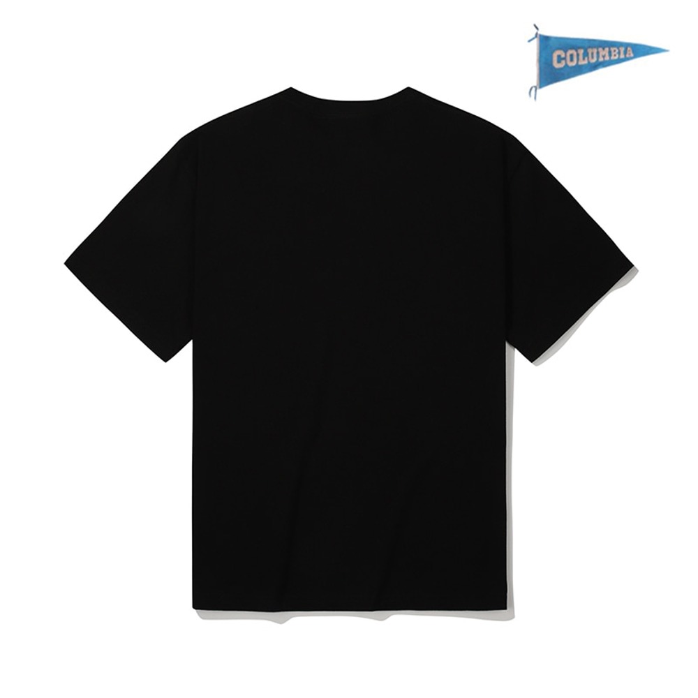 [컬럼비아 유니버시티] 60S 레트로 애슬래틱 반팔 티셔츠 블랙
