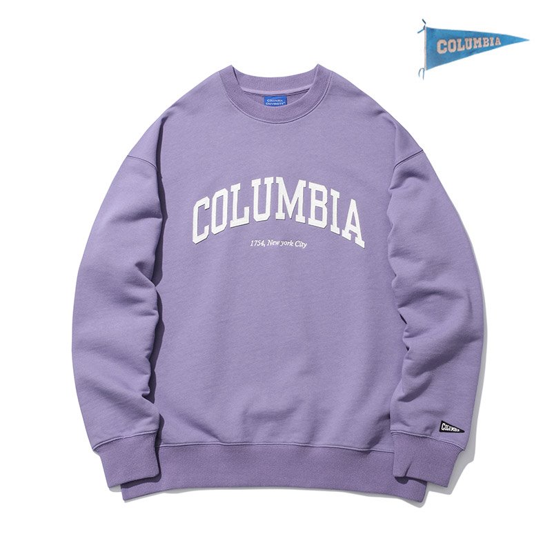 [컬럼비아 유니버시티] CU 뉴욕 아치로고 스웨트셔츠 라이트바이올렛