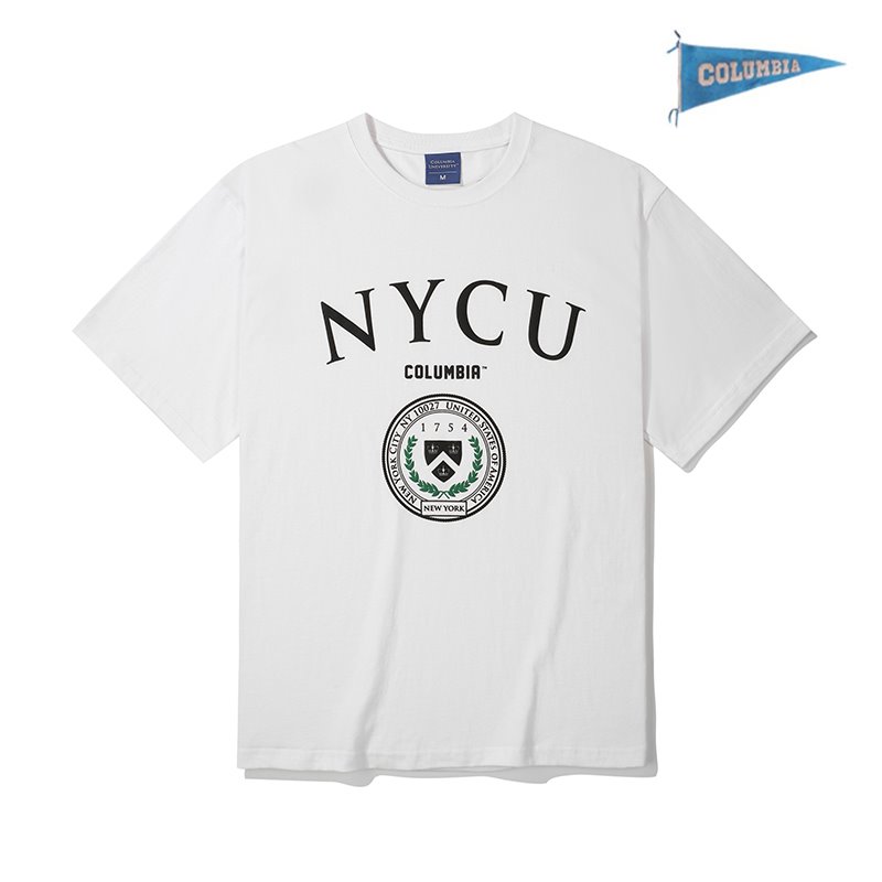[컬럼비아 유니버시티] NYCU 퍼프 씰 반팔 티셔츠 화이트