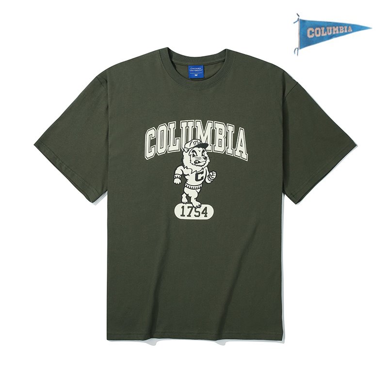 [컬럼비아 유니버시티] 80S 로어이 레트로 S/S 티셔츠 카키