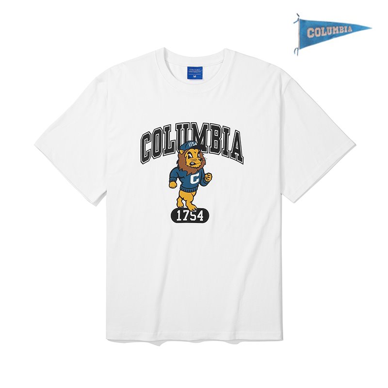 [컬럼비아 유니버시티] 80S 로어이 레트로 S/S 티셔츠 화이트