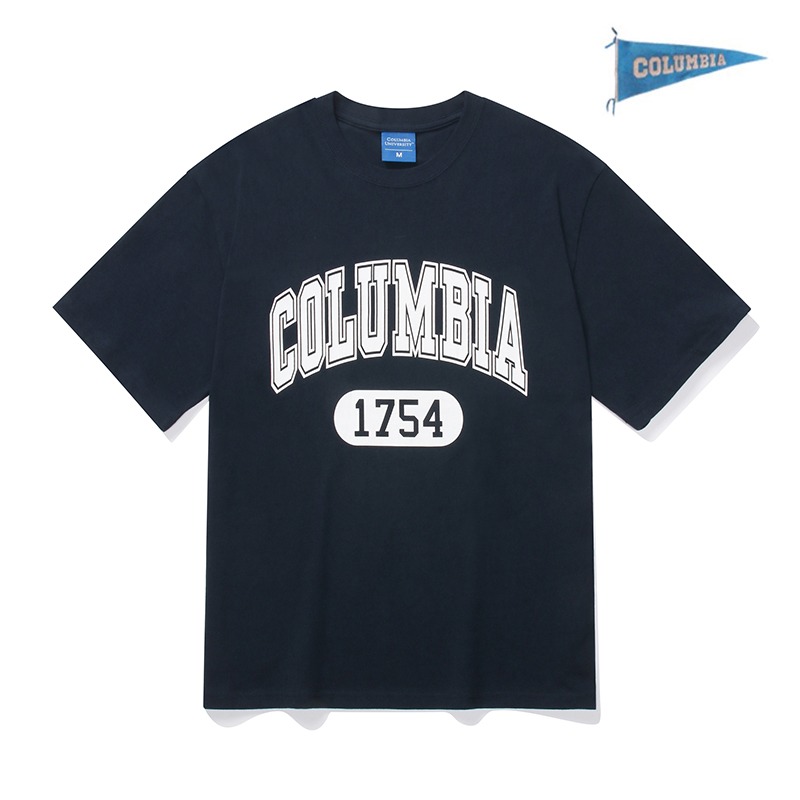 [컬럼비아 유니버시티] 1754 빅 아치로고 티셔츠 네이비
