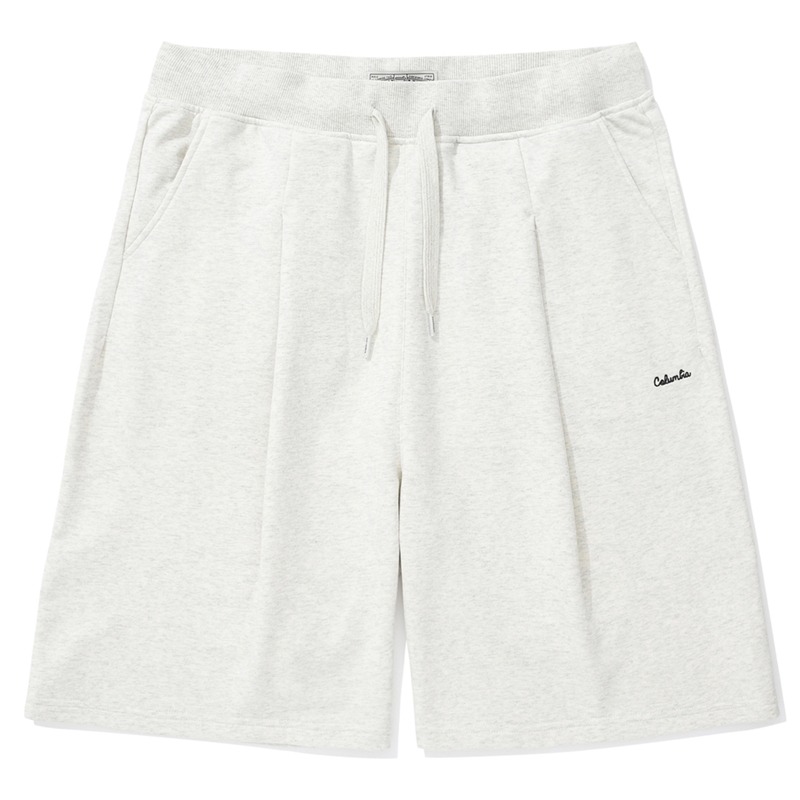 CLASSIC LOGO WIDE FIT PINTUCK SHORTS PANTS 오트밀
